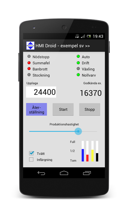 HMI Droid example